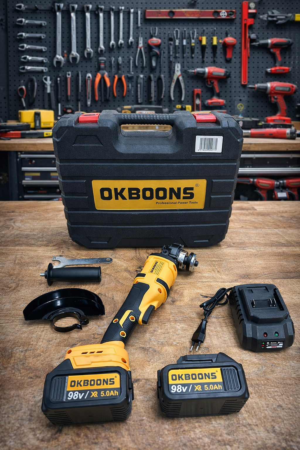 Polizor unghiular (Flex) cu 2 acumulatori 98 V, 5 Ah, 8500 Rpm, 125 mm