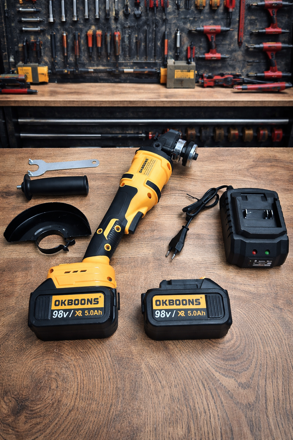 Polizor unghiular (Flex) cu 2 acumulatori 98 V, 5 Ah, 8500 Rpm, 125 mm