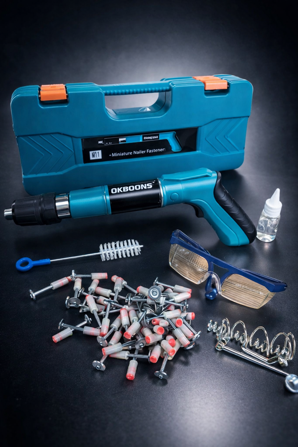 Pistol Pneumatic de Batut Cuie in Beton si Metal + 50 de cuie INCLUSE