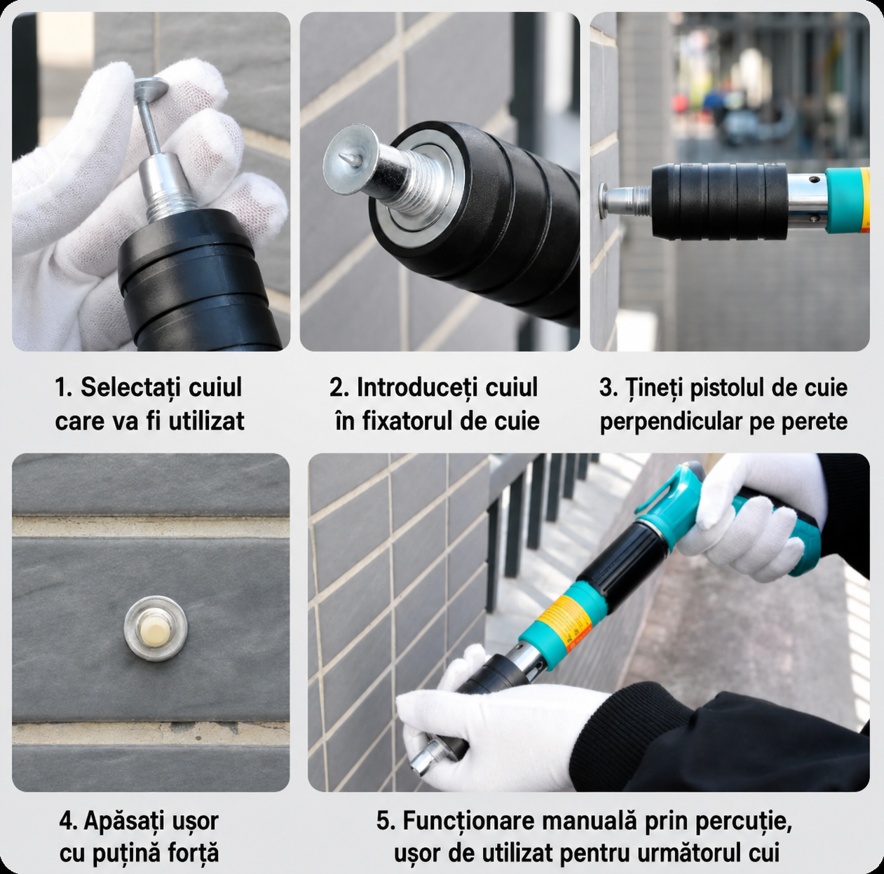 Pistol de cuie manual