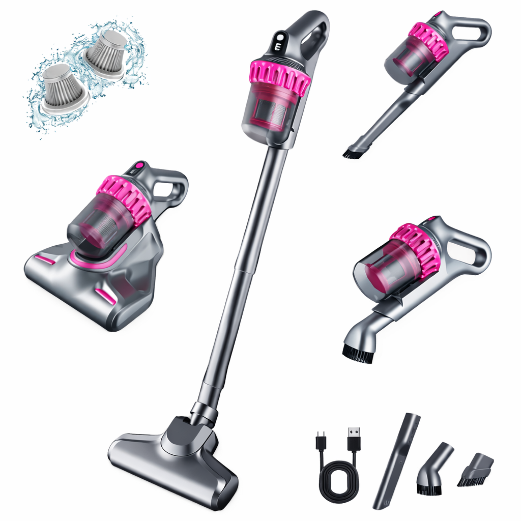 Aspirator Fara Fir 4 in 1 Anti-Acarieni - Saltele, Tapiterie Auto, Pardoseli